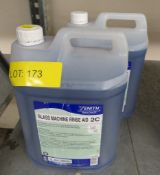 Zenith Glass Machine Rinse Aid 2c - 2x 5 Litre - Unopened