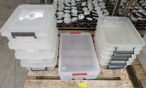 10x Clear Plastic Food Storage Containers