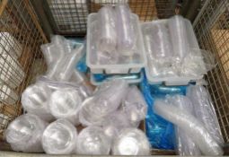 Various Plastic Container Lids & Condiment Tubs