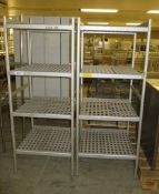 2x Food & Cookware 4 Tier Storage Rack