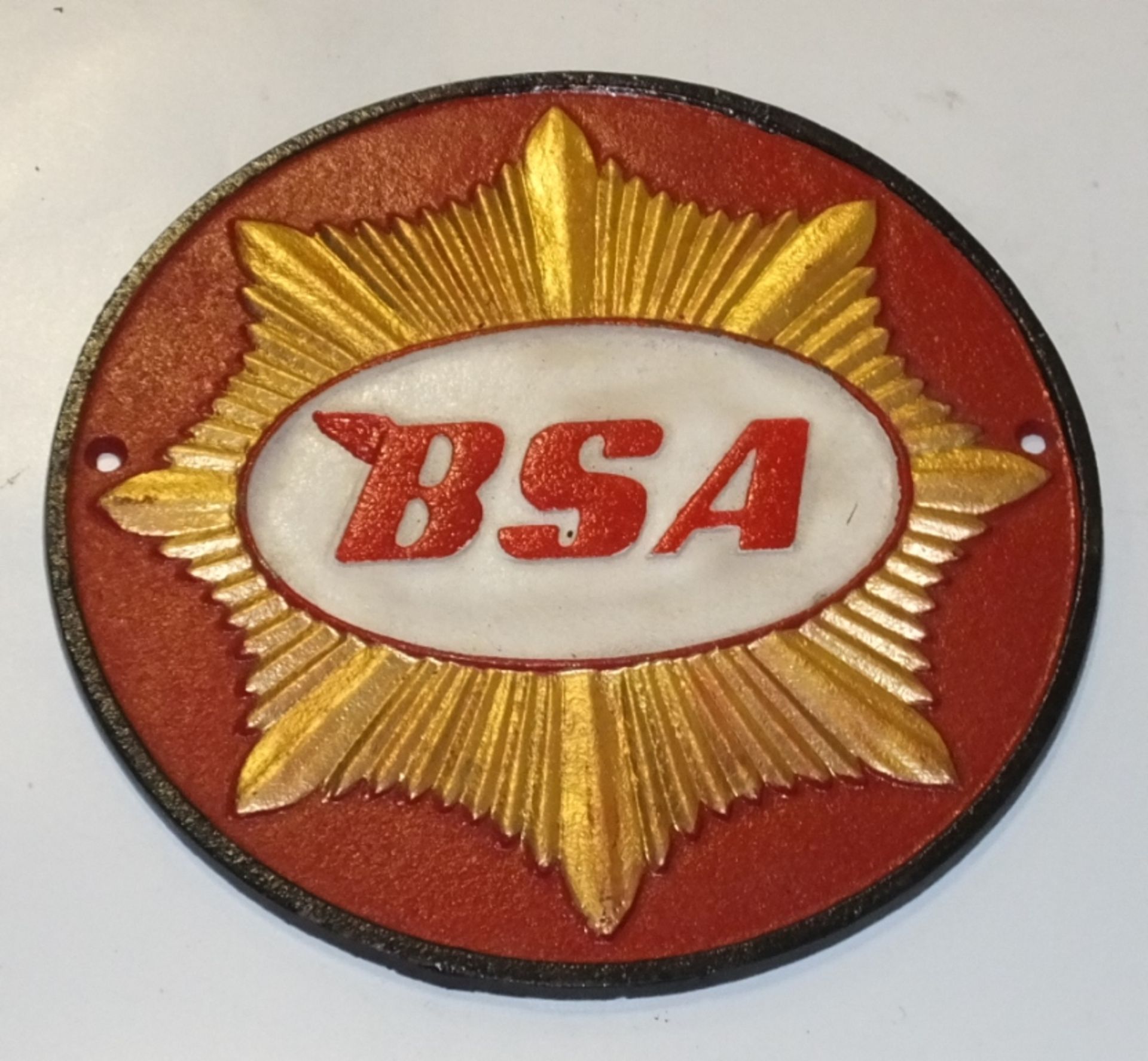 Cast Motorcycle sign - BSA