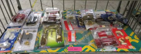 Qty of assorted Brass and metal door furniture etc