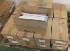 Indaux 150 x 400 Drawer Runner White RAL 9001 - 10 per box - 20 boxes