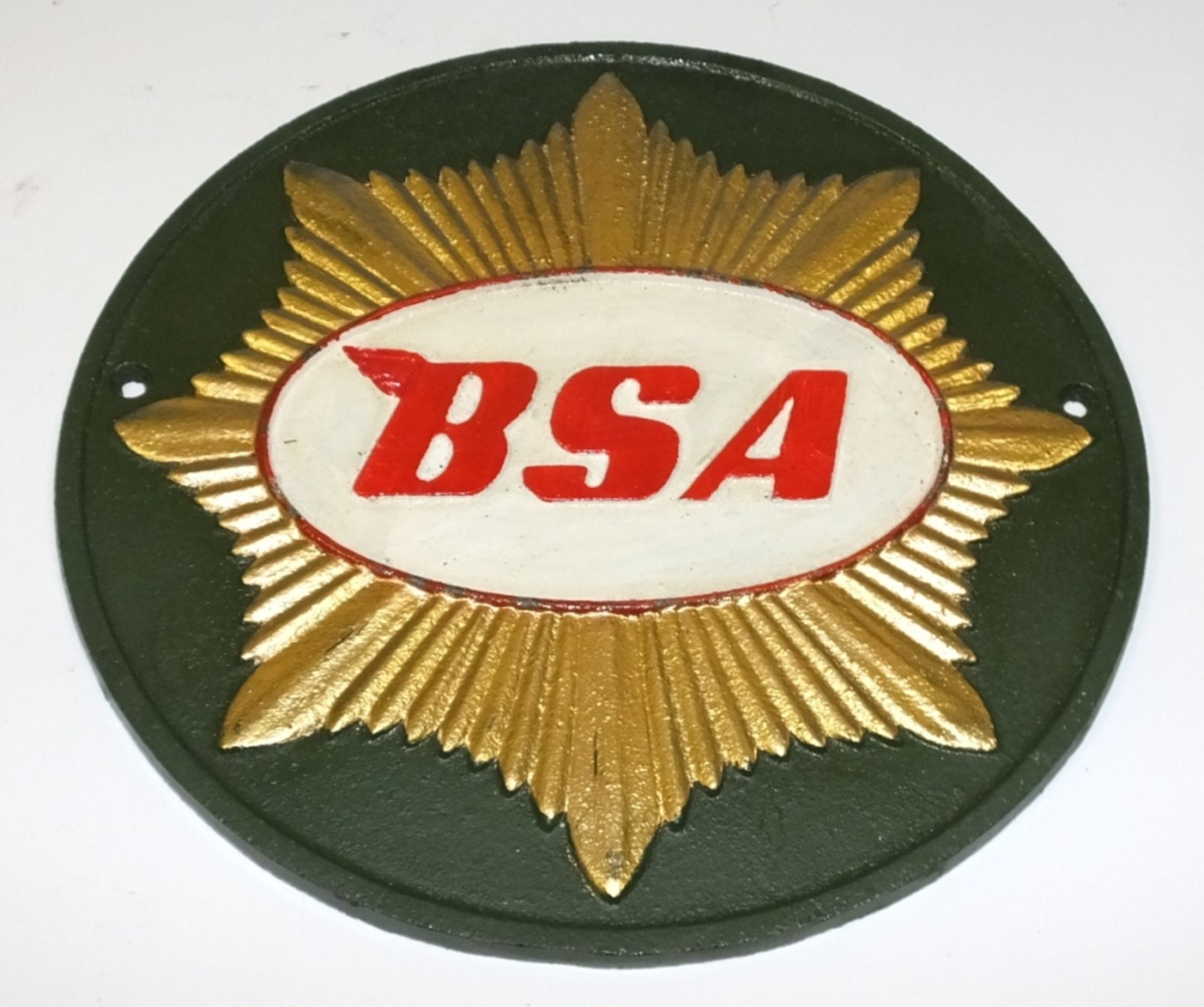 Cast Motorcycle sign - BSA