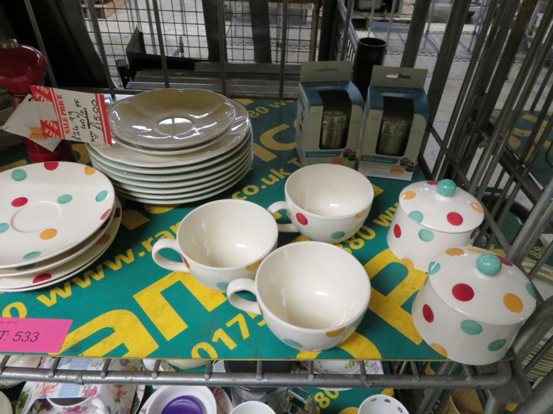 Various crockery, cutlery and flour shakers - Image 3 of 3