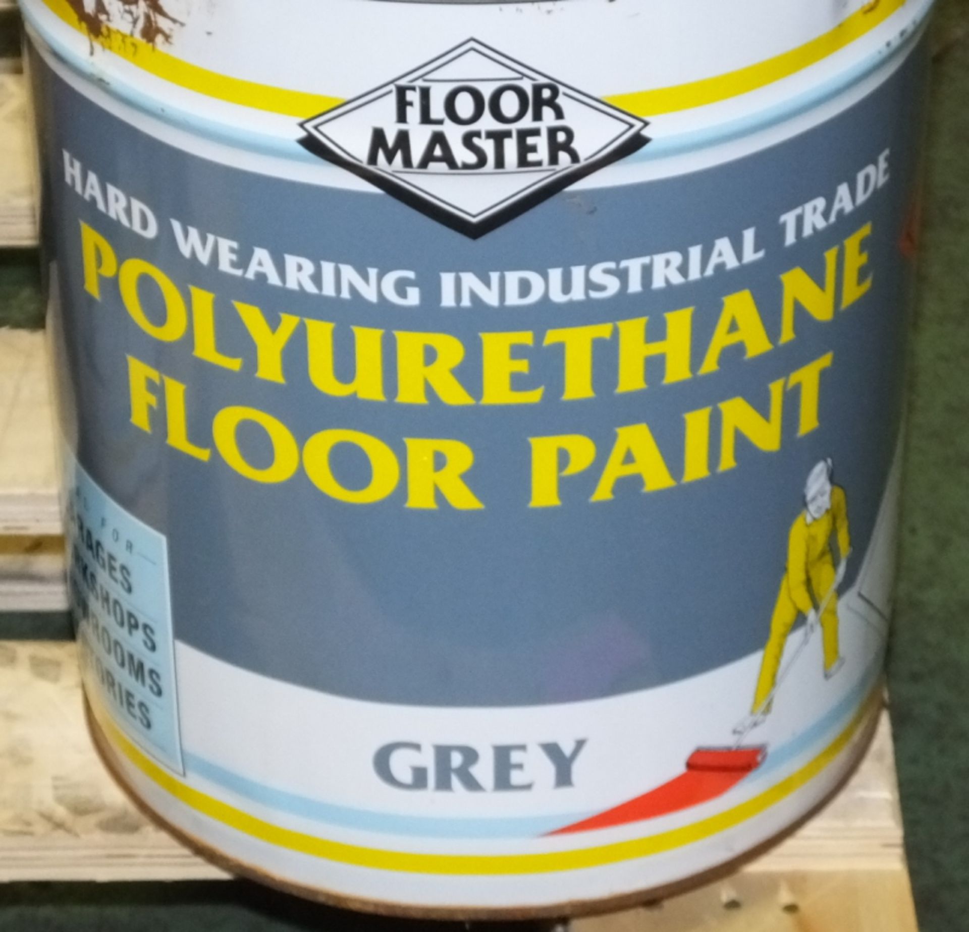 4x 20LTR Floor master Polyurethane Paint - Grey - Image 2 of 2