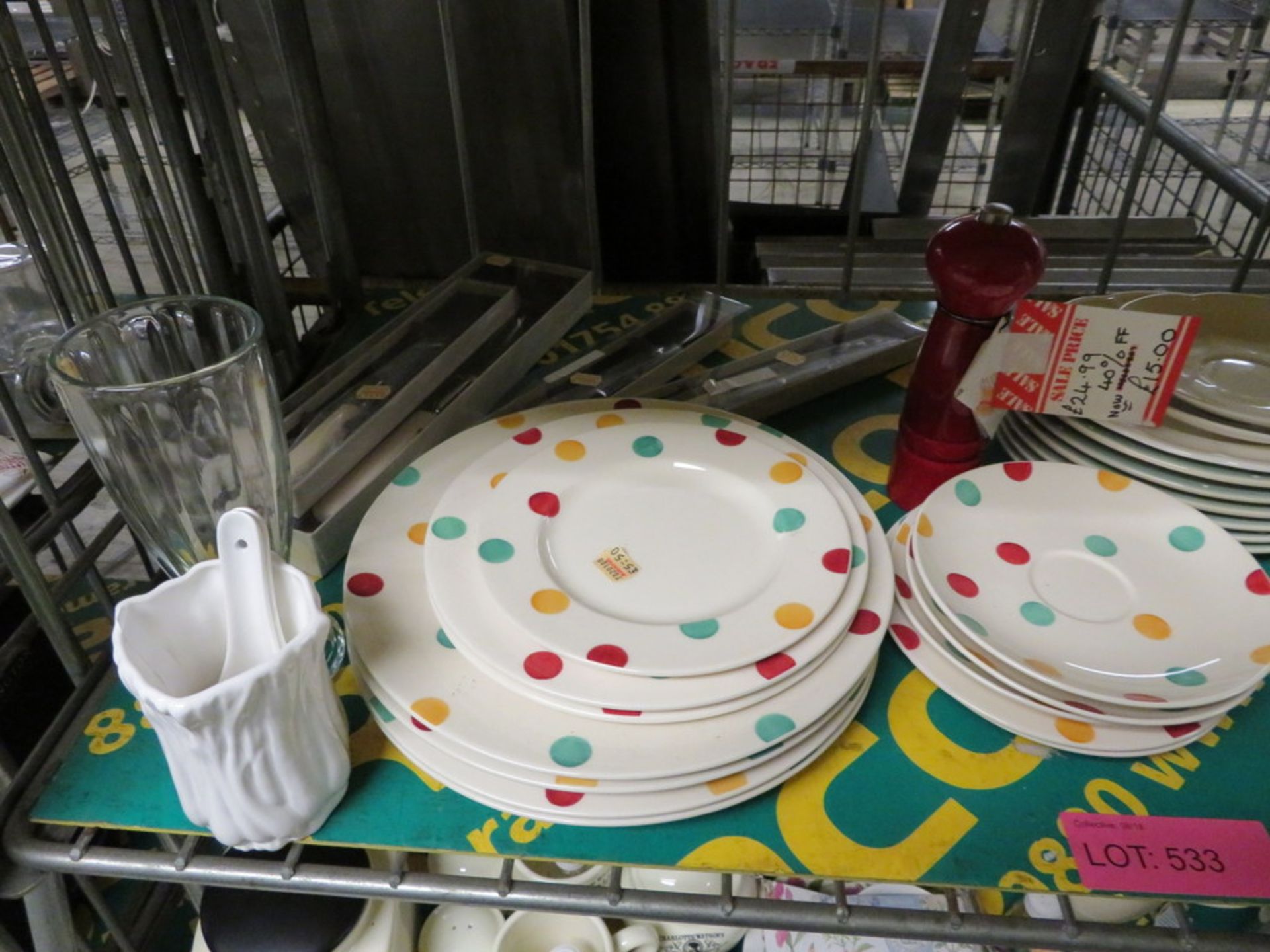 Various crockery, cutlery and flour shakers - Image 2 of 3