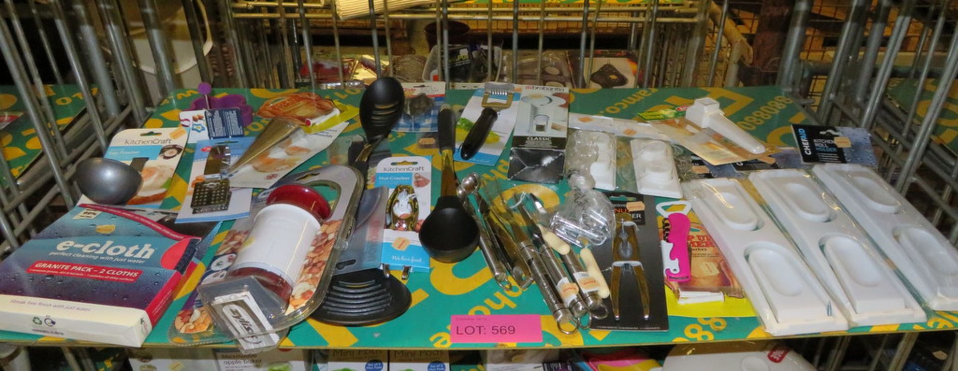 Kitchen utensils - chopper, egg poacher, e-cloths, melon baller
