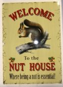Tin sign - Welcome to the Nut House