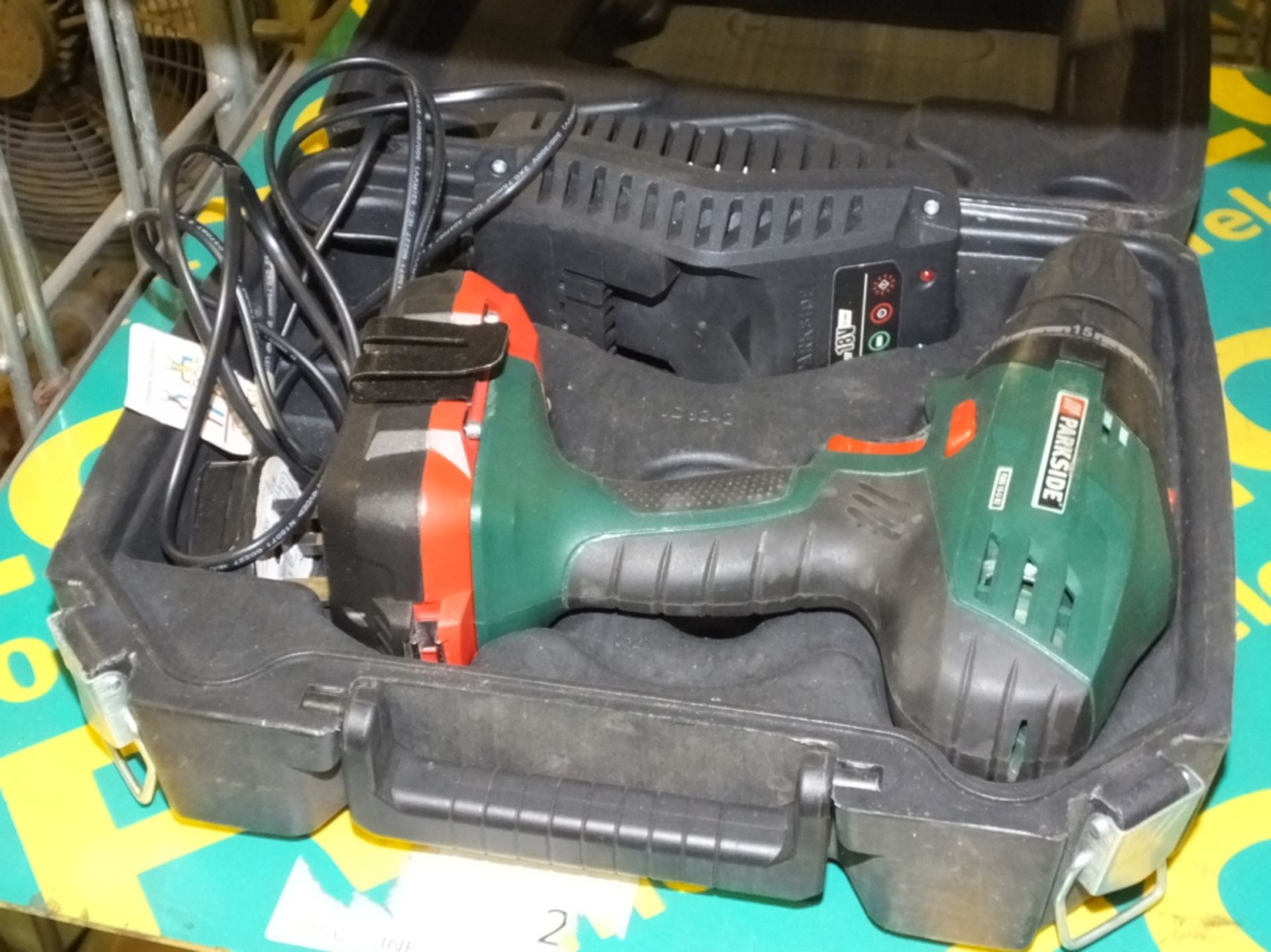 Makita HP2041 power drill in case, Parkside PABS-18-Li-B2 cordless drill - 1 battery, 1 ch - Image 3 of 3