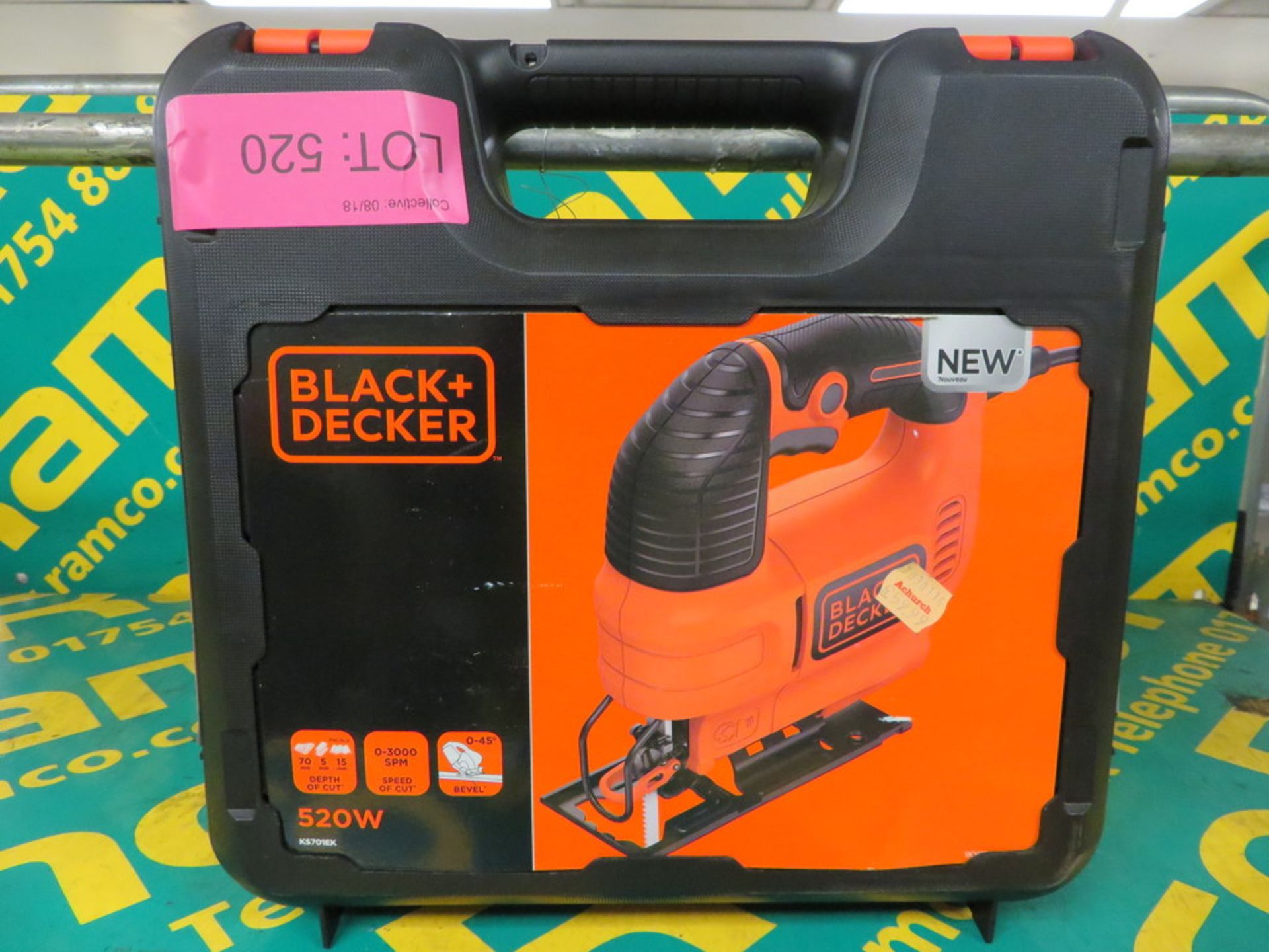 Black & Decker 520w Jigsaw, cased & unused