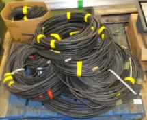 Various lengths of coaxial cable