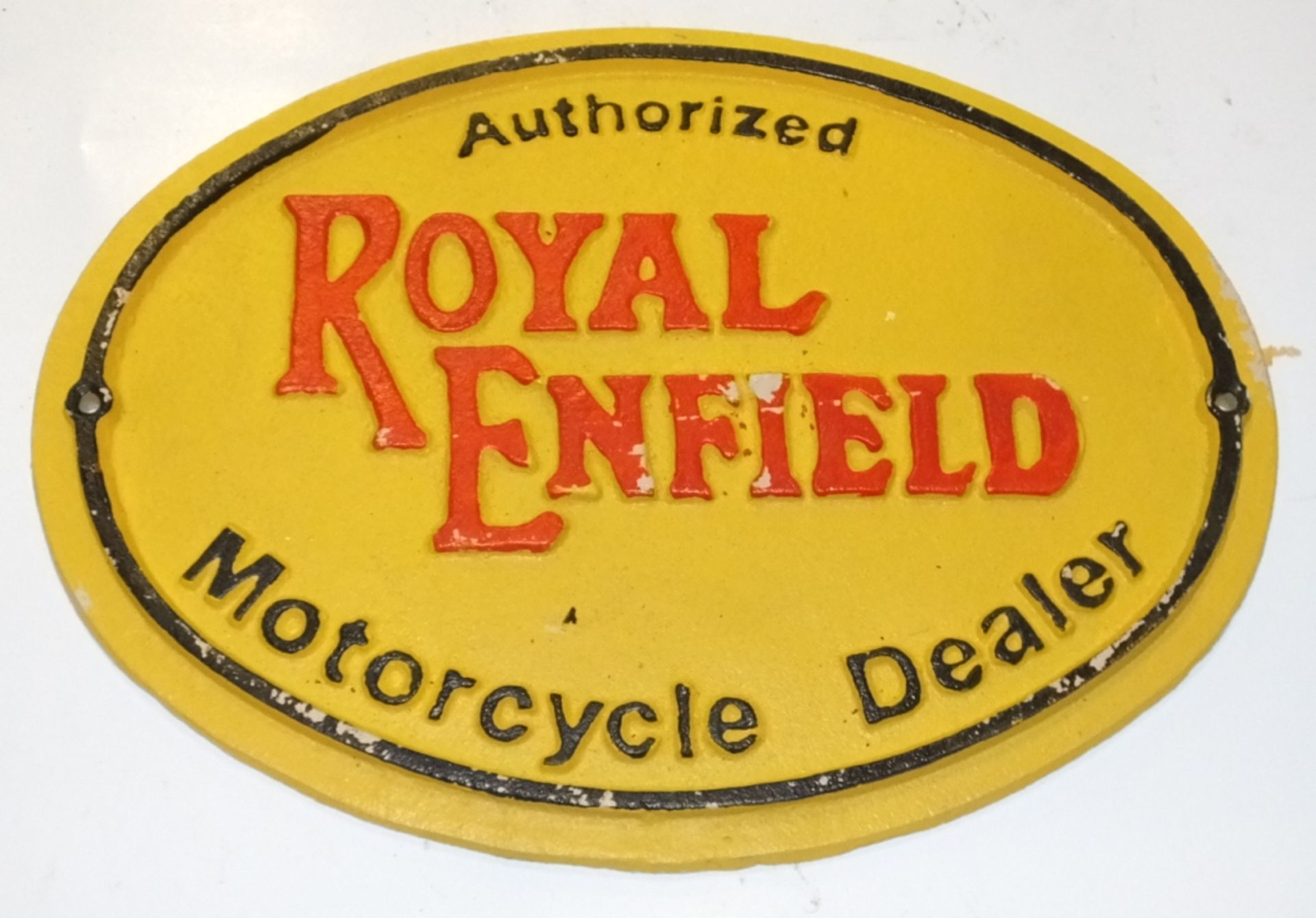 Cast Motorcycle sign - Royal Enfield