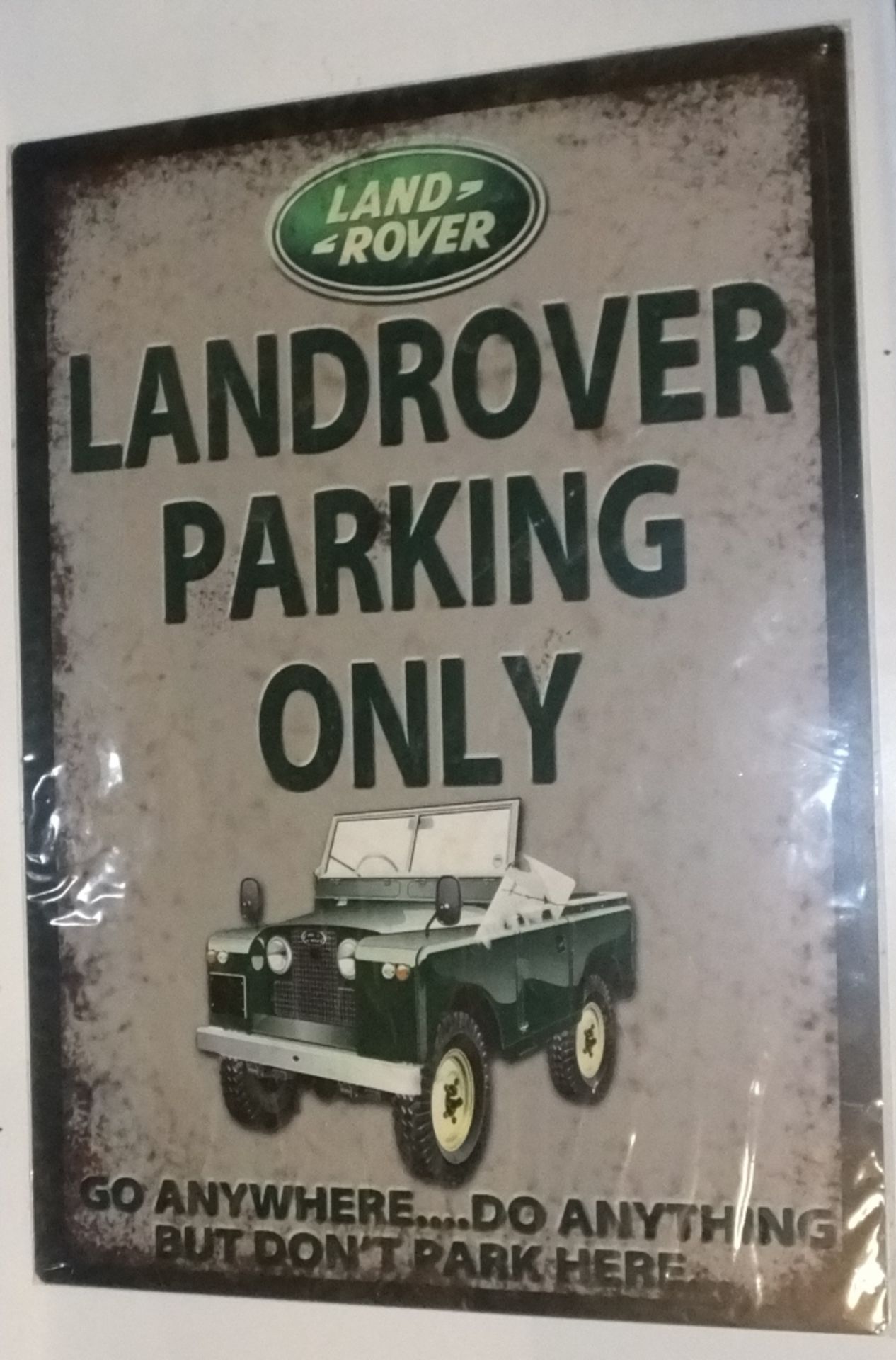 Tin Sign - Land Rover Parking Only