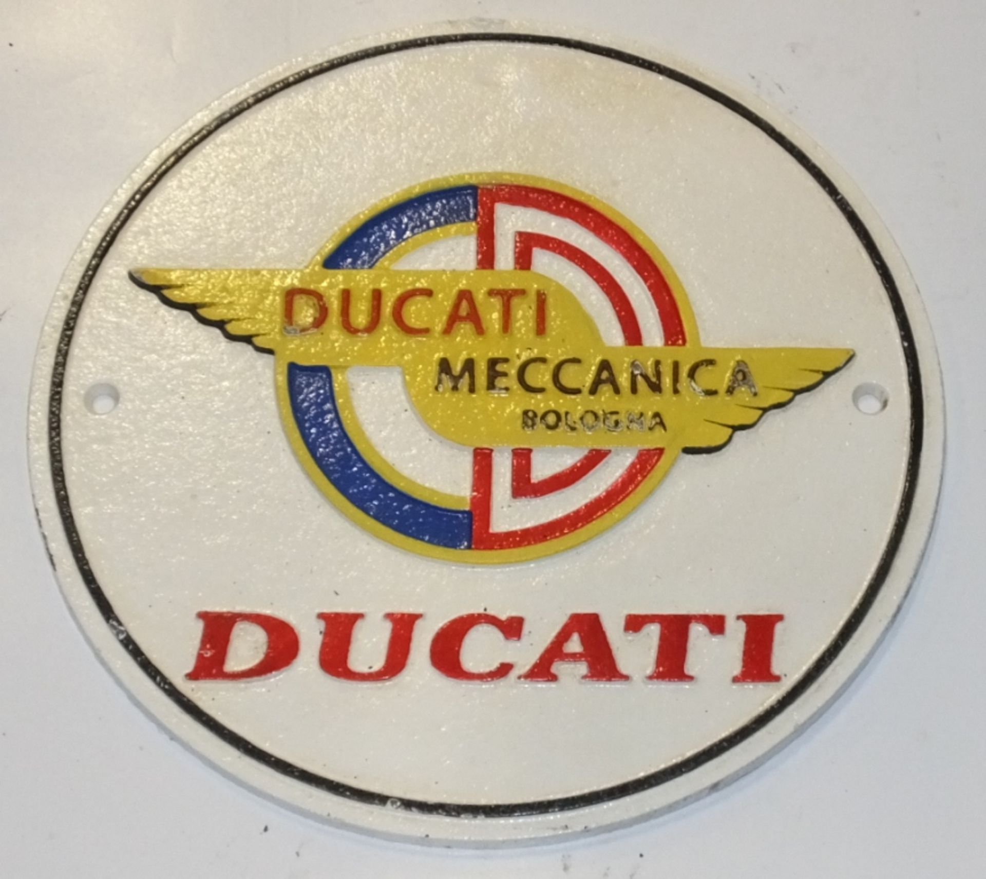 Cast Motorcycle sign - Ducati