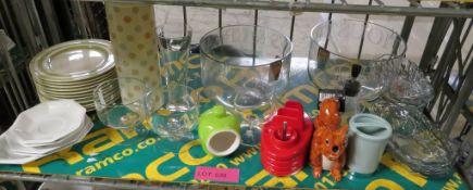 Various glassware & crockery
