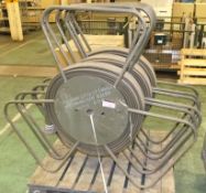 3x Water Distribution Lay Flat Hose reels - 75mm - 50M - Angus Super Aquaduct