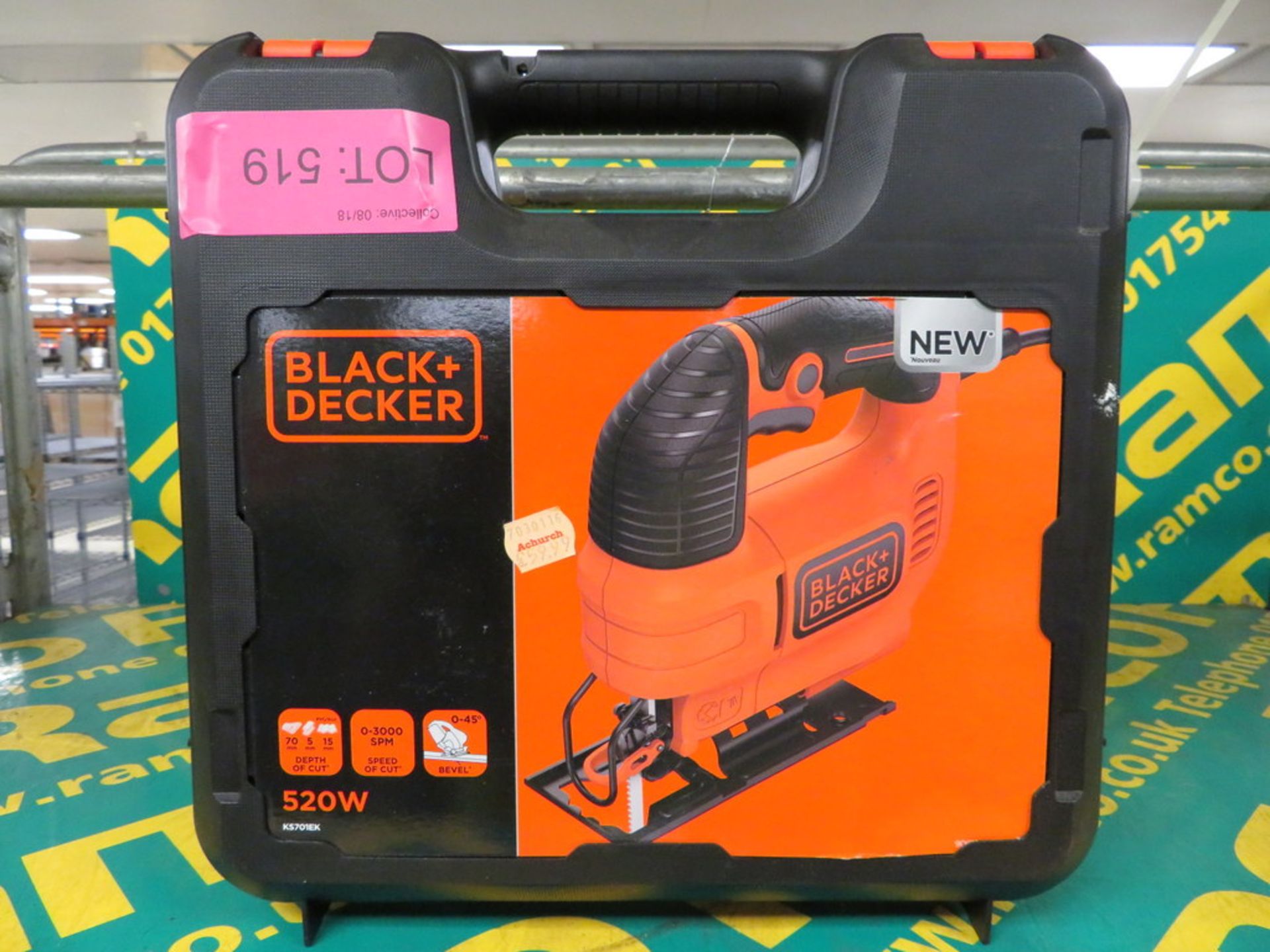 Black & Decker 520w Jigsaw, cased & unused