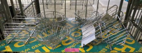 Various unused kitchen baskets