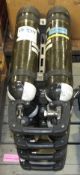 4x Drager Twin 3.4L Composite Cylinders - Needs servicing before use