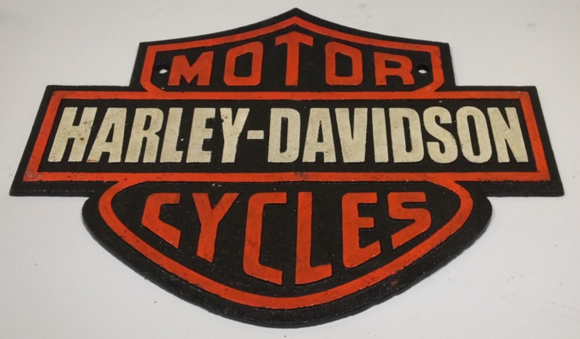 Cast Motorcycle sign - Harley Davidson