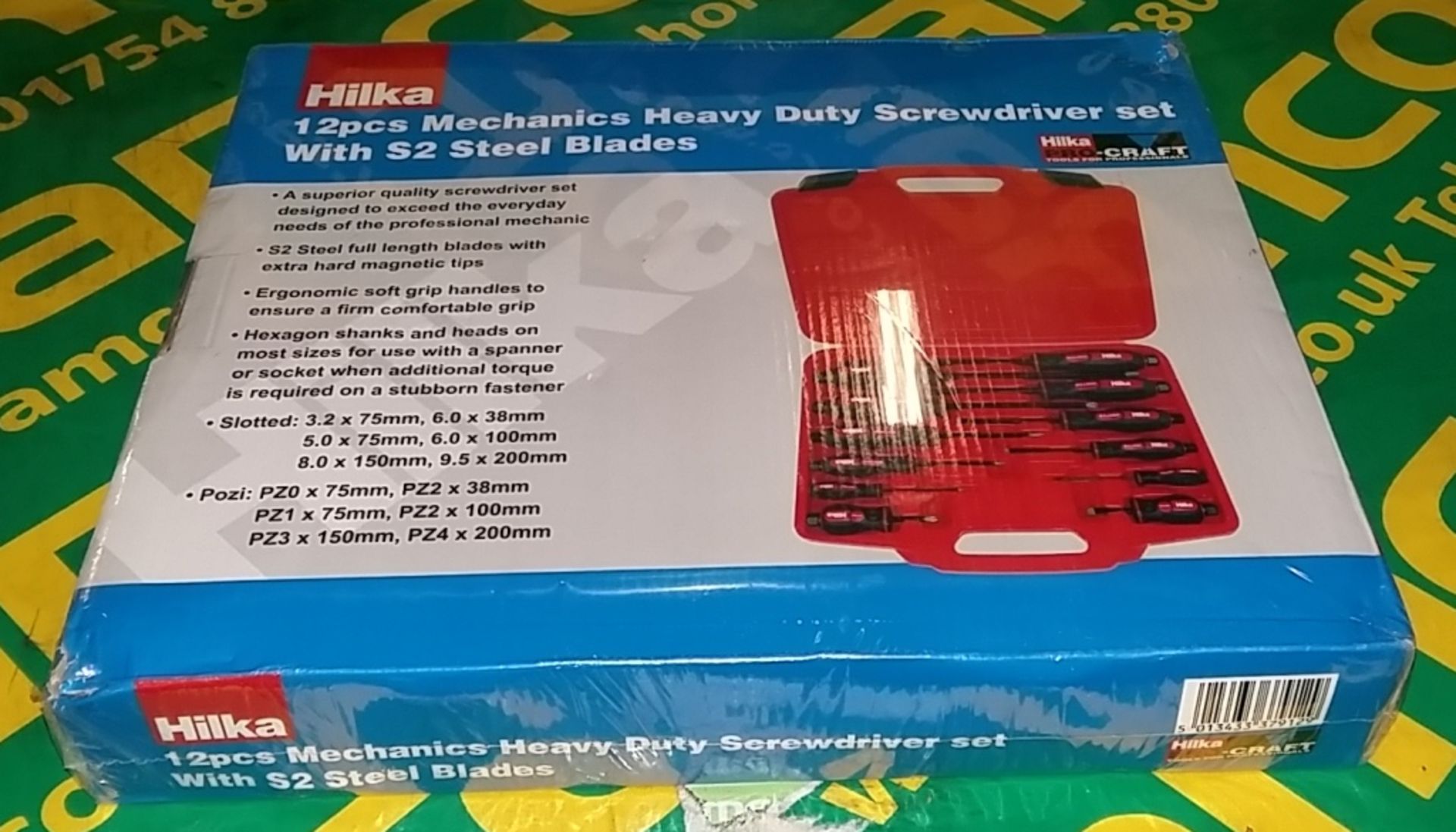 Hilka 12 peice Mechaincs Heavy Duty Screwdriver Set with S2 Stell blades