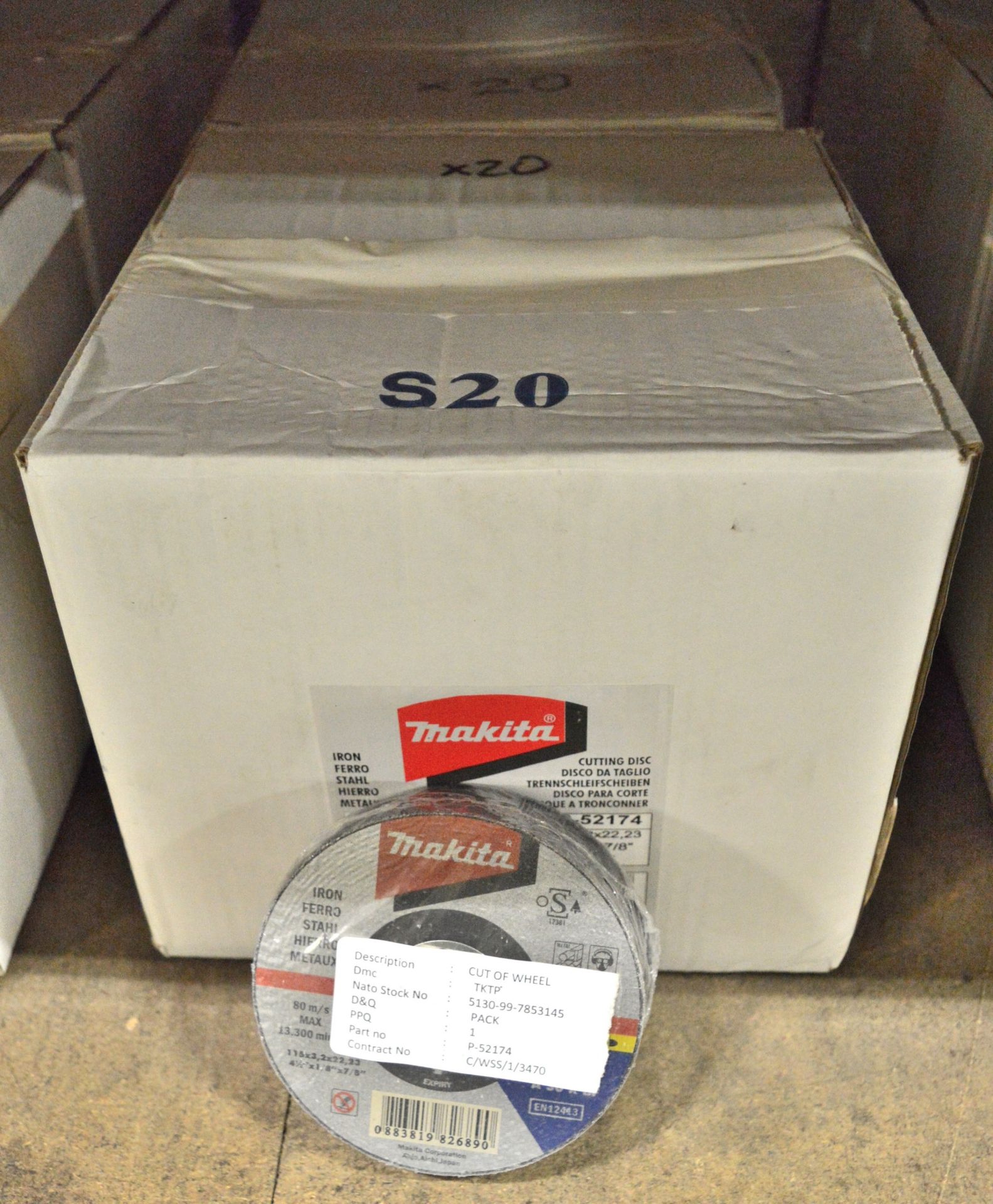 Box of Makita Cutting Discs 115 x 3 - 280 Discs per Box.