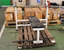 Weightlifting Bench with 2 Bars.