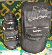 Nikon Lens AF-Nikkor 80-400mm 1:4.5-5.6D with Soft Case - Serial No. 239808.