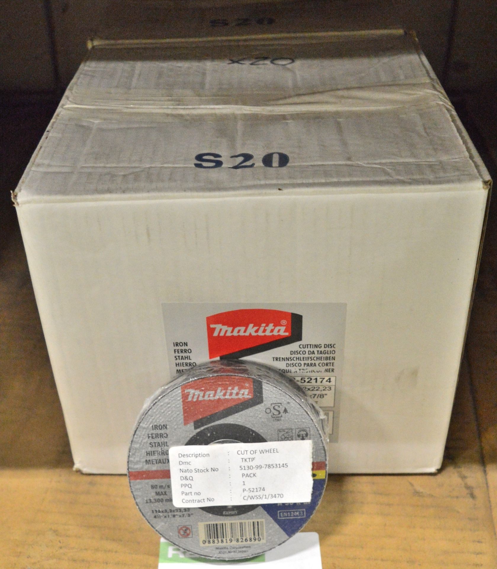 Box of Makita Cutting Discs 115 x 3 - 280 Discs per Box.