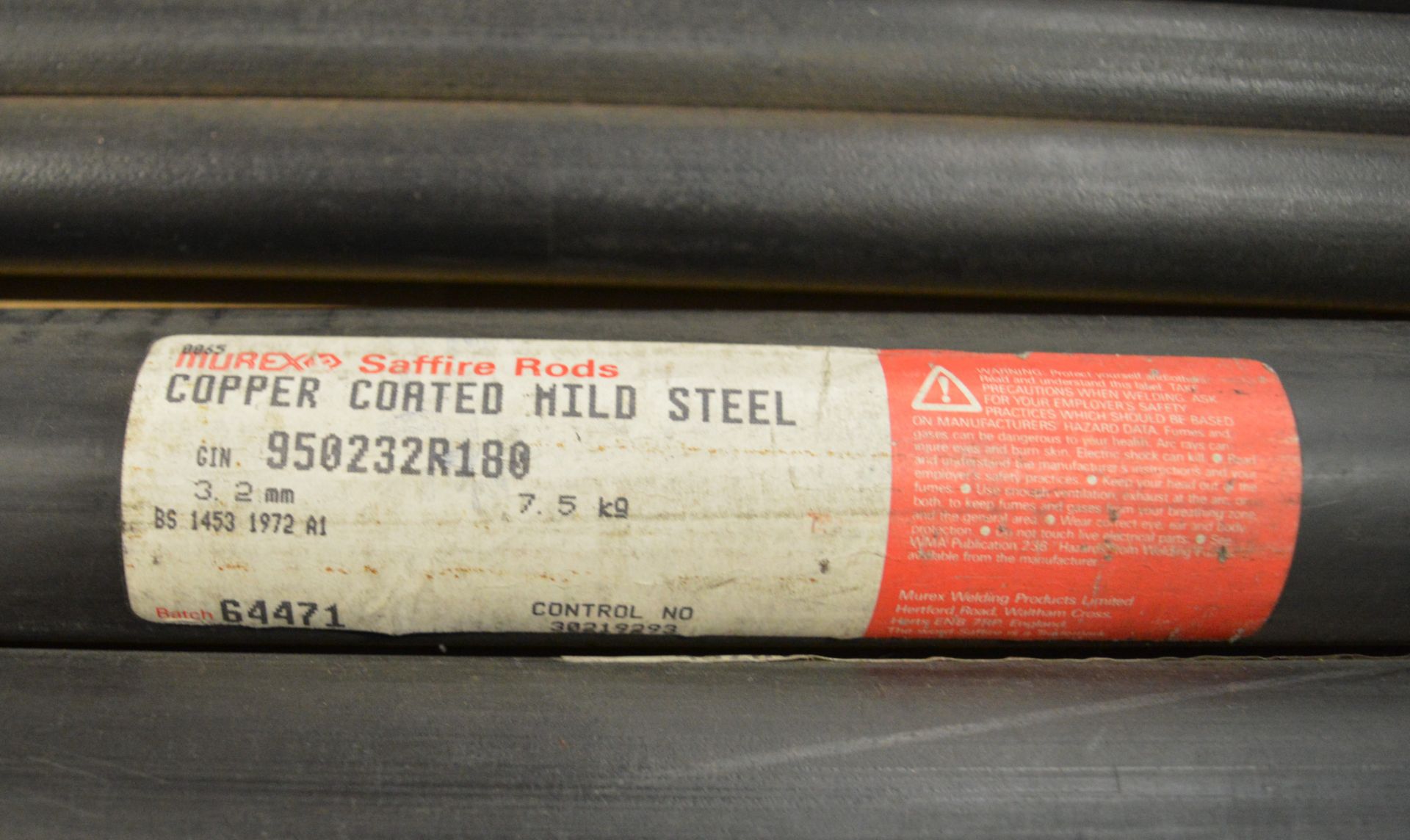 20x Copper Coated Mild Steel Welding Rods 950232R180 3.2mm x 1000mm - Image 3 of 3
