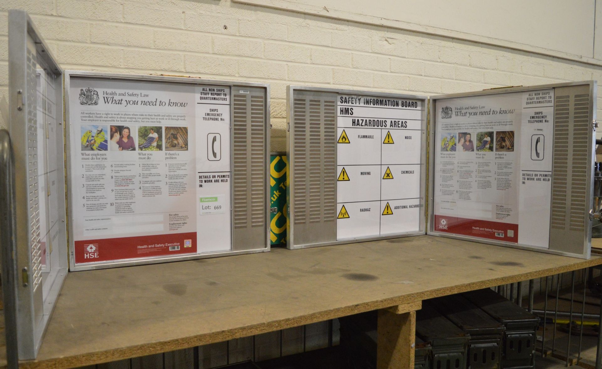 2x Safety Boards with Card Racks.