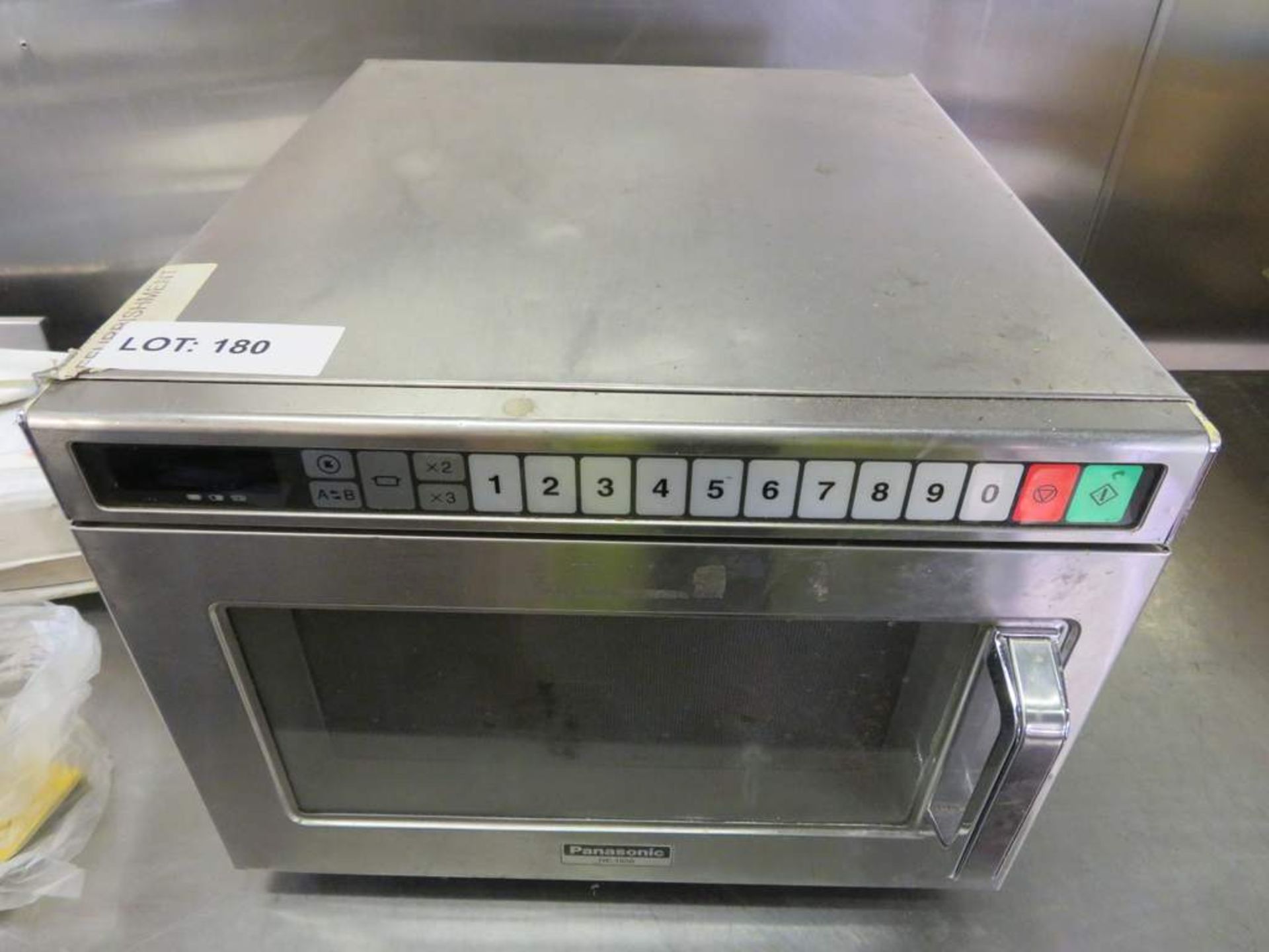 Panasonic stainless steel commercial microwave. Model:NE-1856.