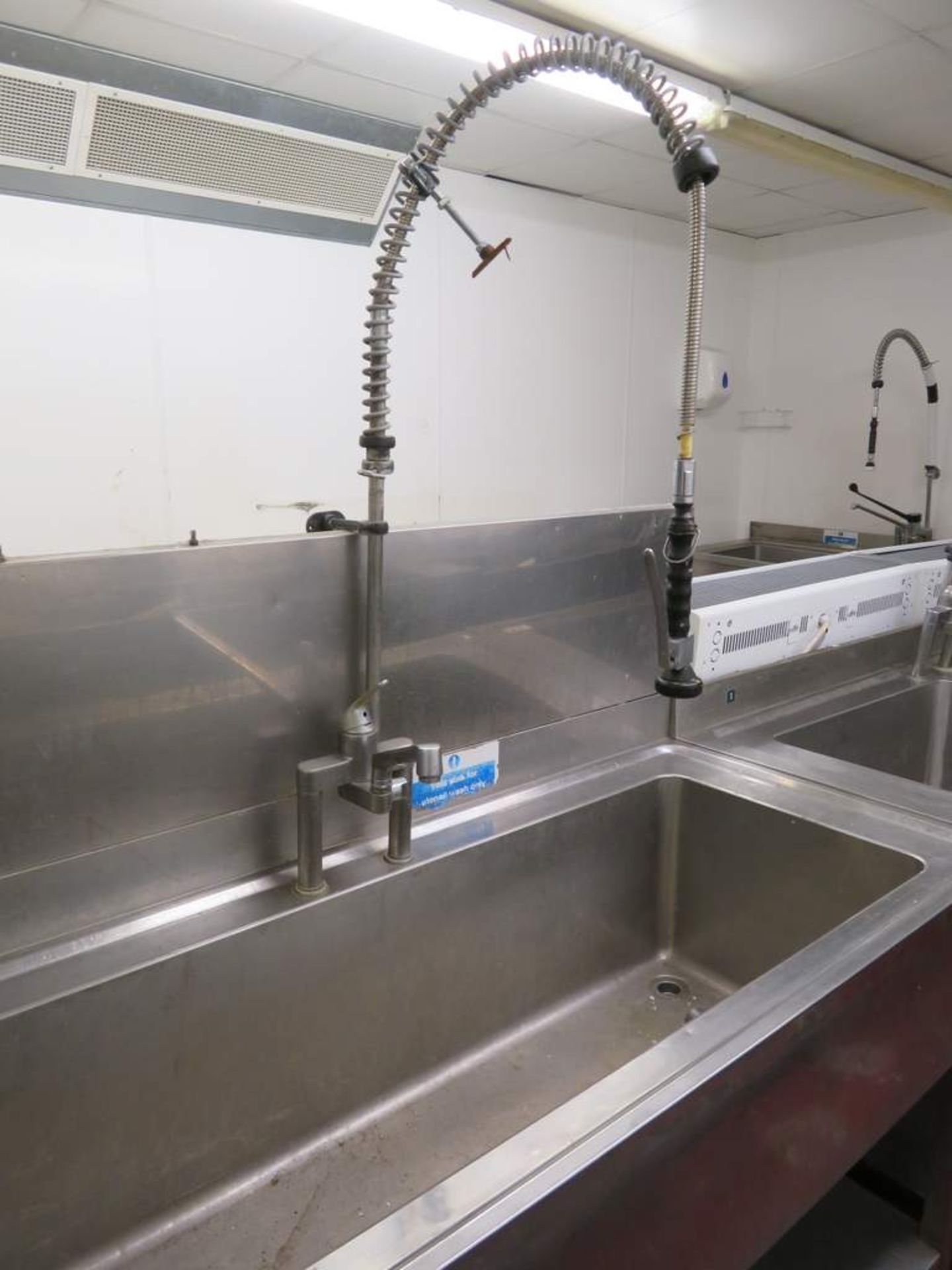 Large stainless steel deep basin sink unit - Bild 2 aus 2