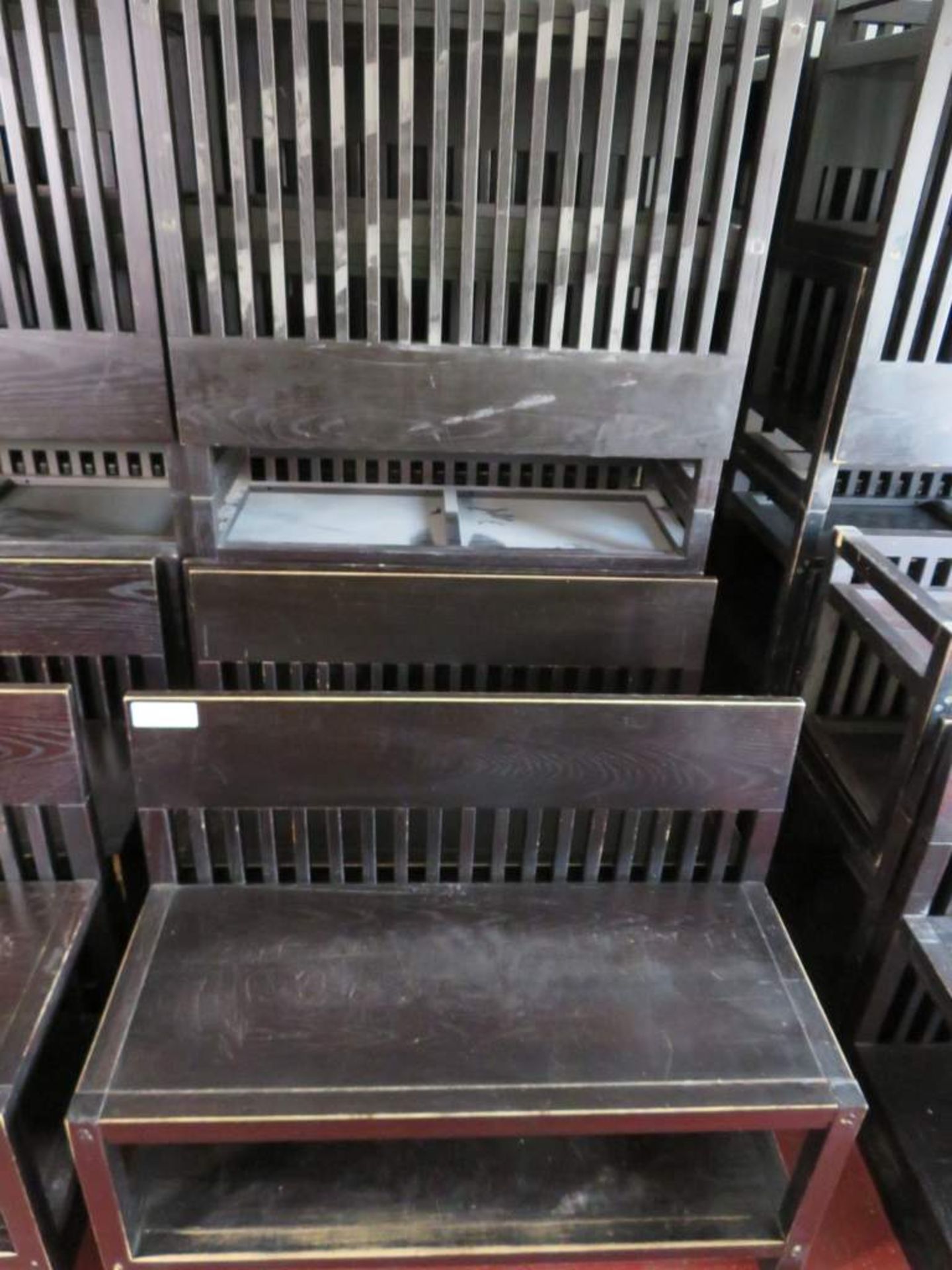 10x Korean hardwood restaurant/cafe benches - Image 2 of 2