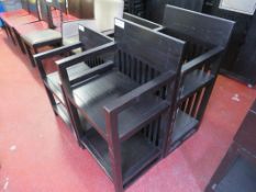 12x Korean hardwood restaurant/cafe bar chairs