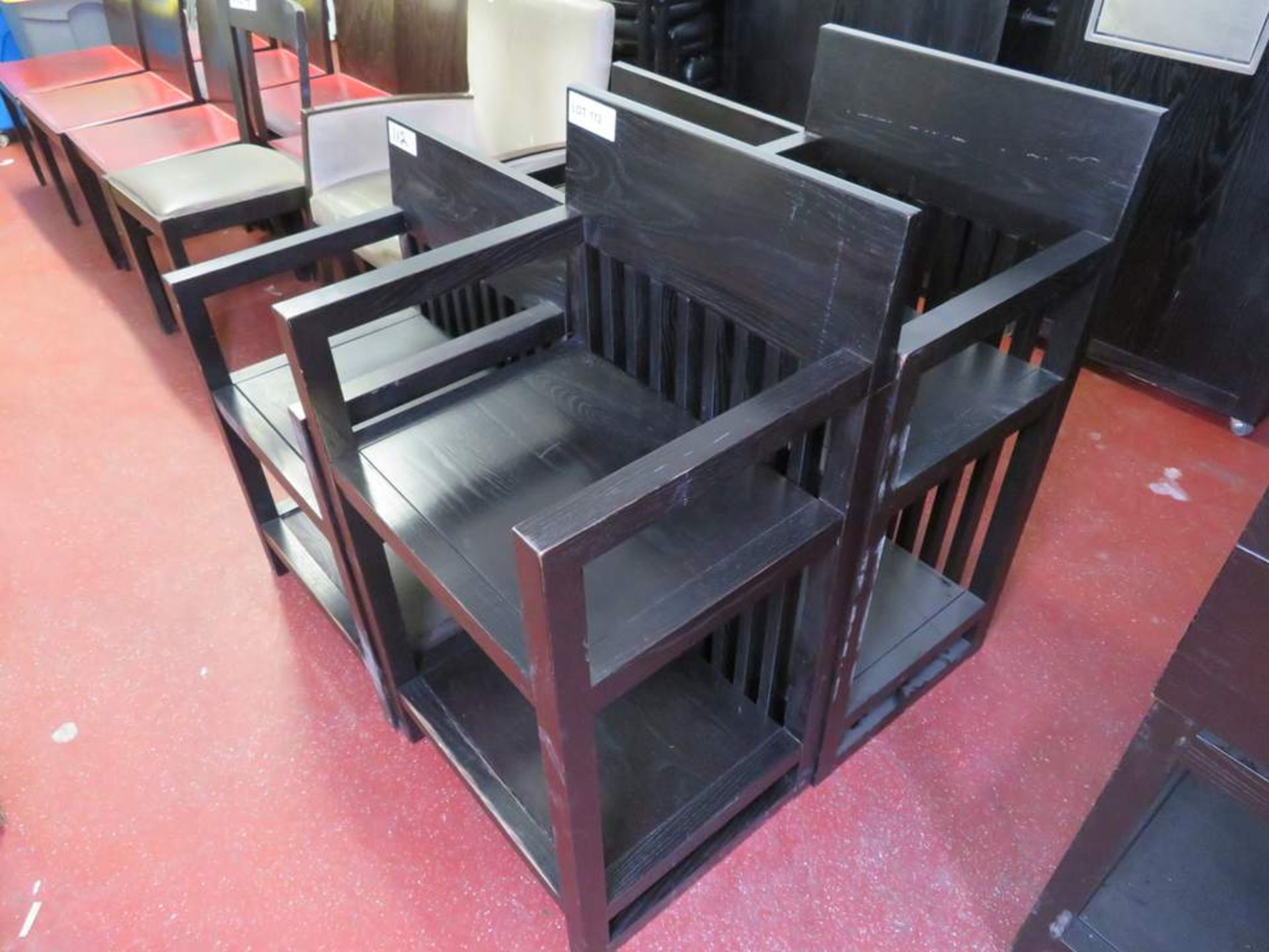 12x Korean hardwood restaurant/cafe bar chairs