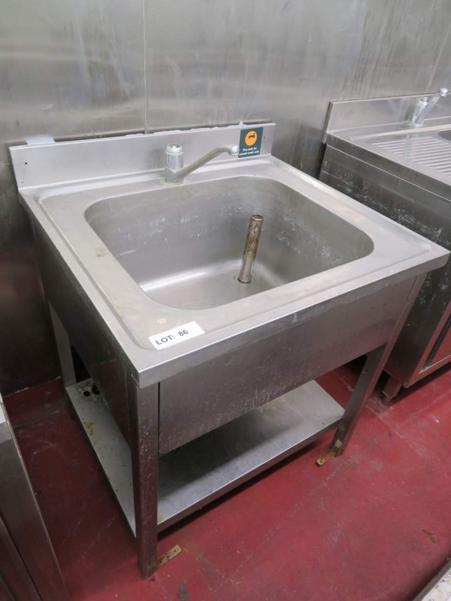 Single stainless steel deep basin sink unit