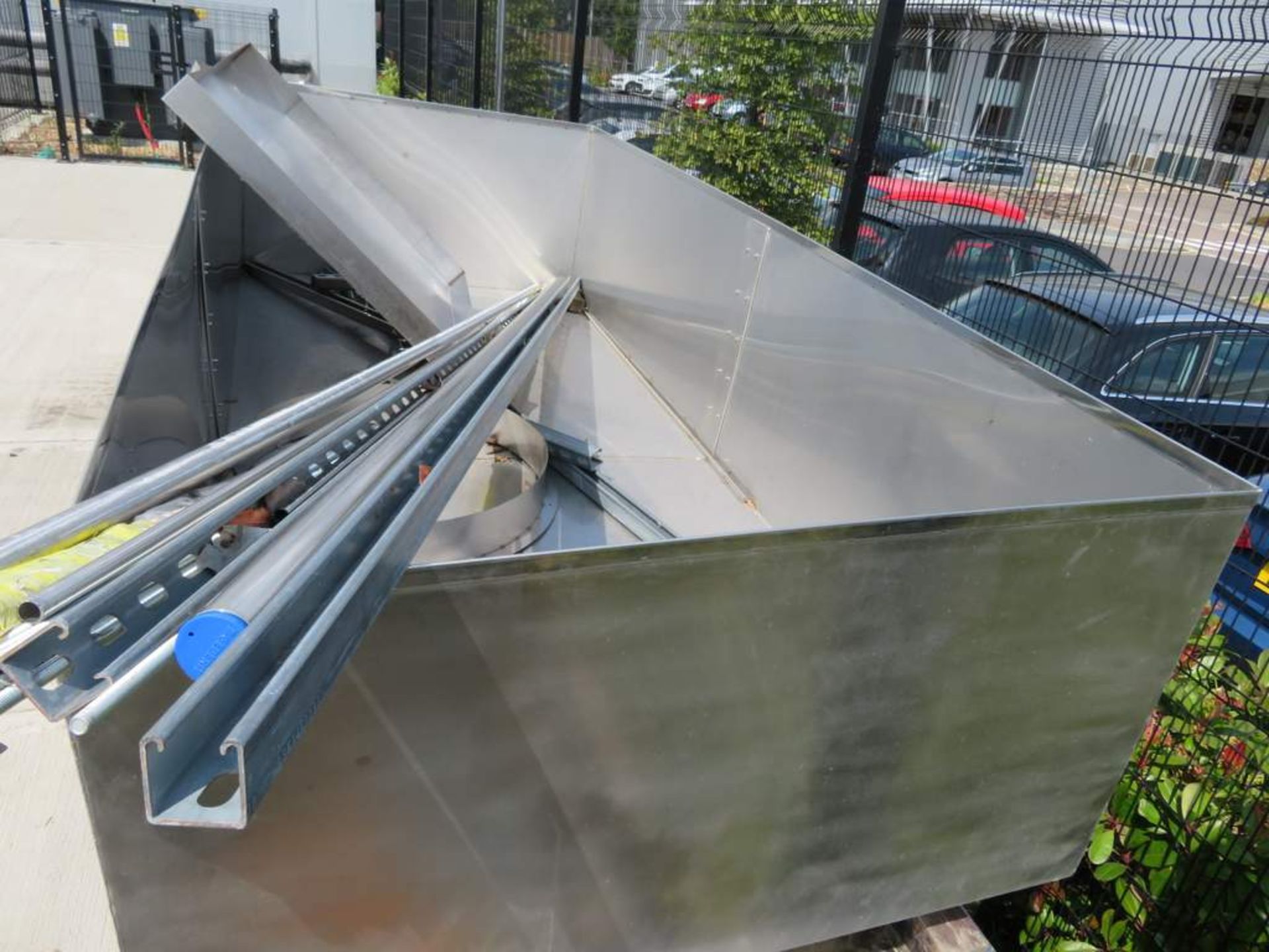 Large stainless steel canopy