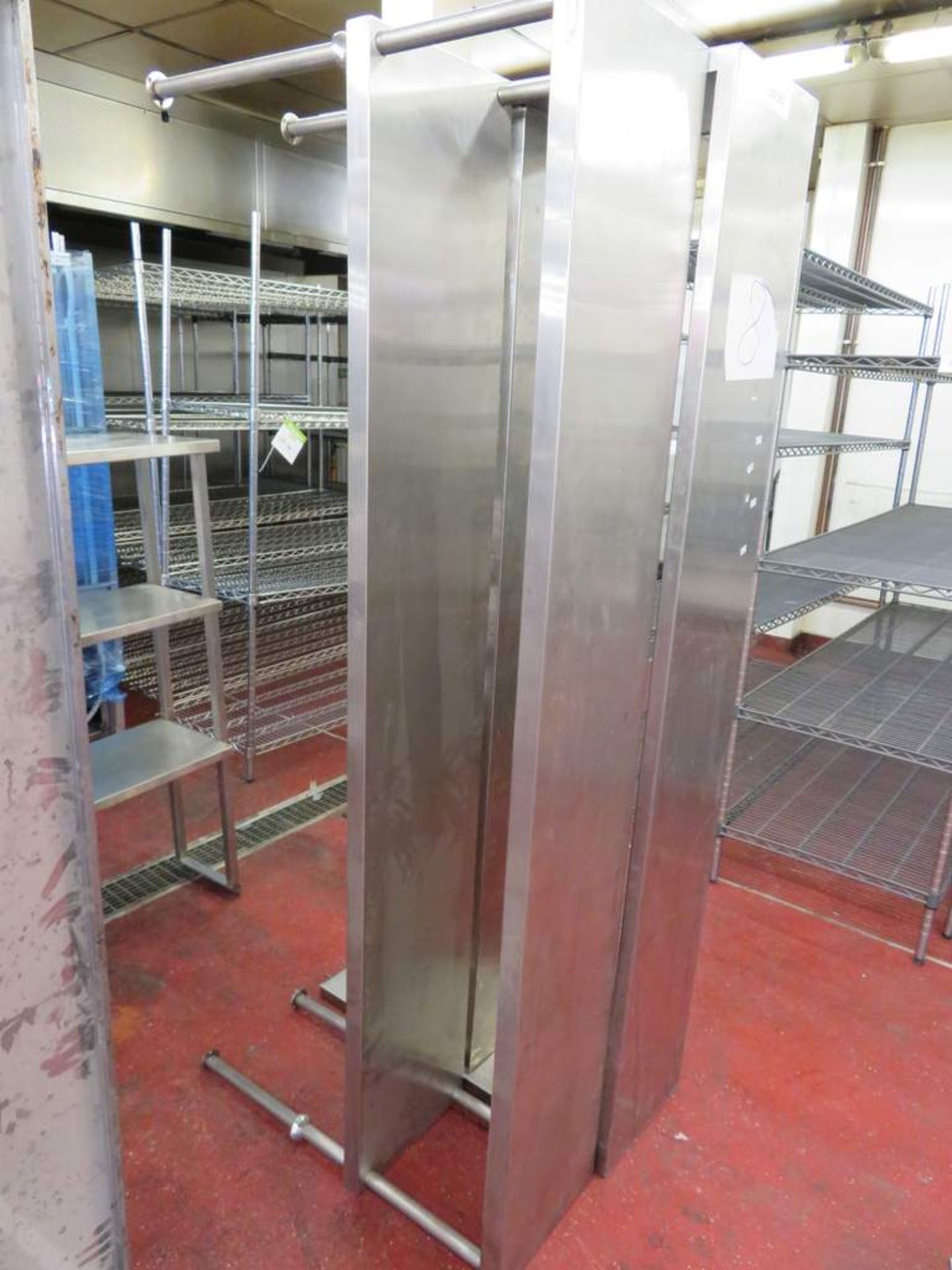 2x Stainless steel 2 tier storage unit