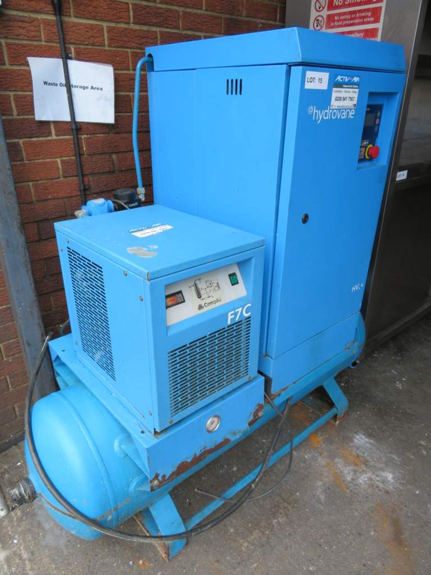 Hydrovane 8 BAR Compressor with Air Dryer - Image 2 of 4