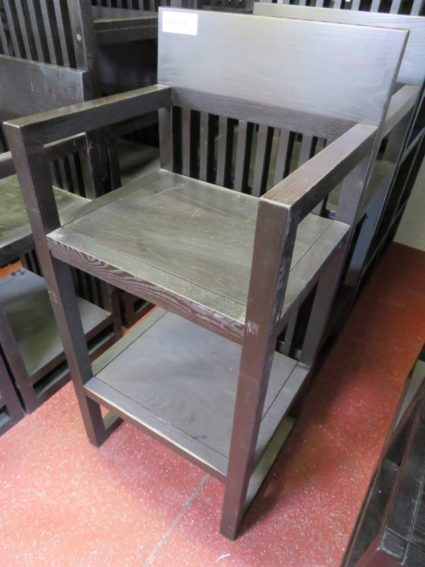 6x Korean hardwood restaurant/cafe bar chairs