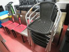 Qty of Various wooden and metal chairs.