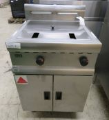 Lincat Fryer stainless steel double fryer. Model: G20