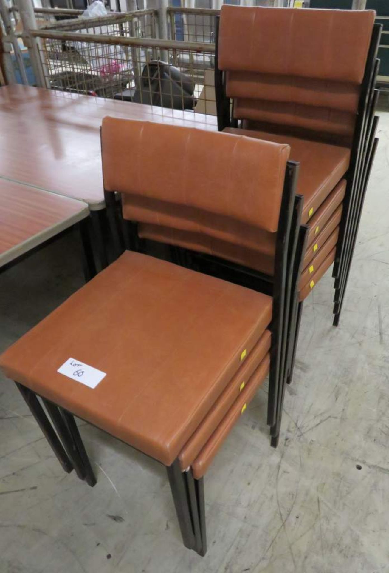 2x Wooden top tables & 8x Padded Chairs - Image 3 of 3