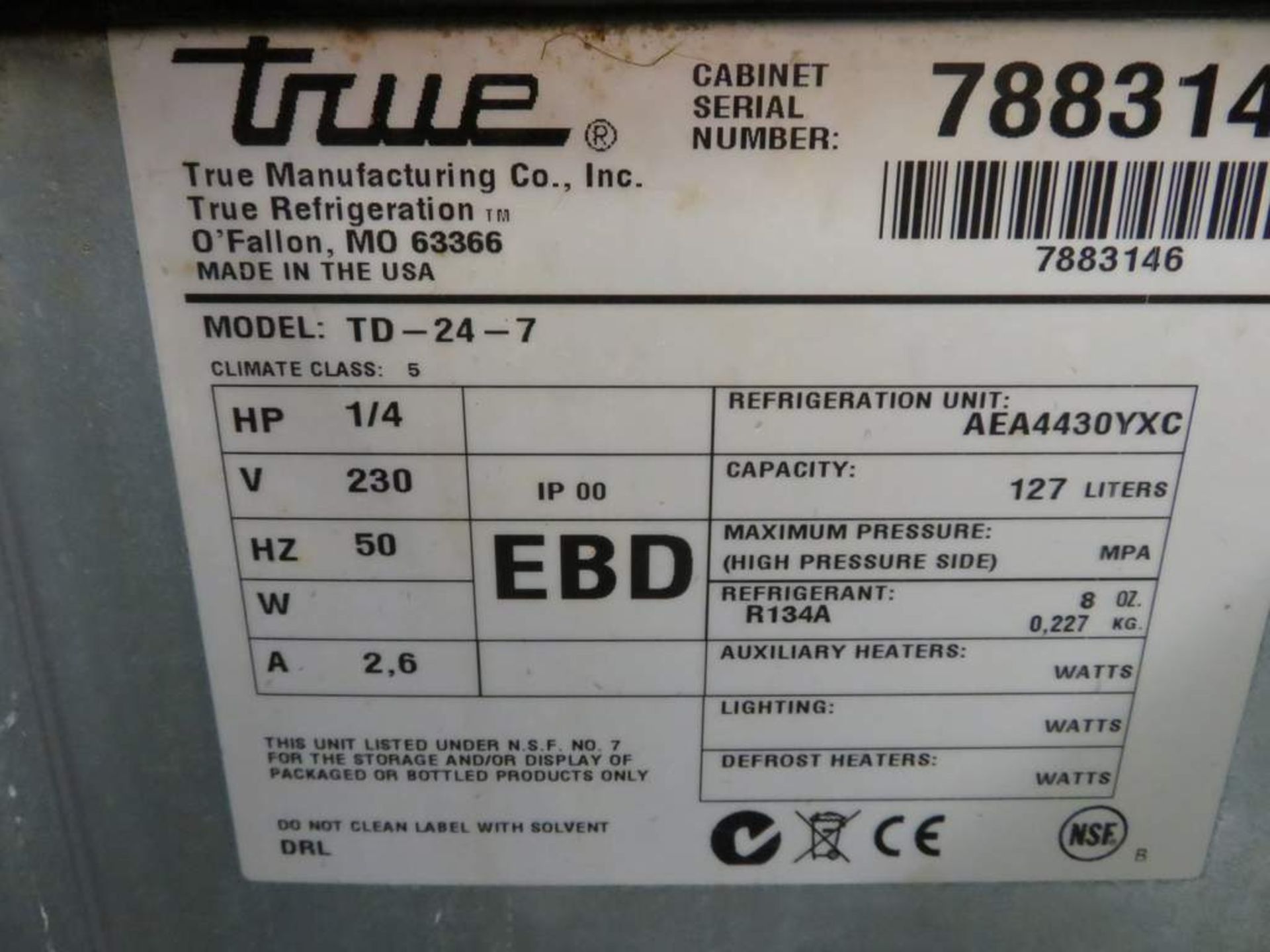 True Undercounter Bottle Cooler Model TD-24-7 - Image 6 of 6