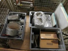 Various Catering Equipment - bain maire trays, chopping boards, cups, etc