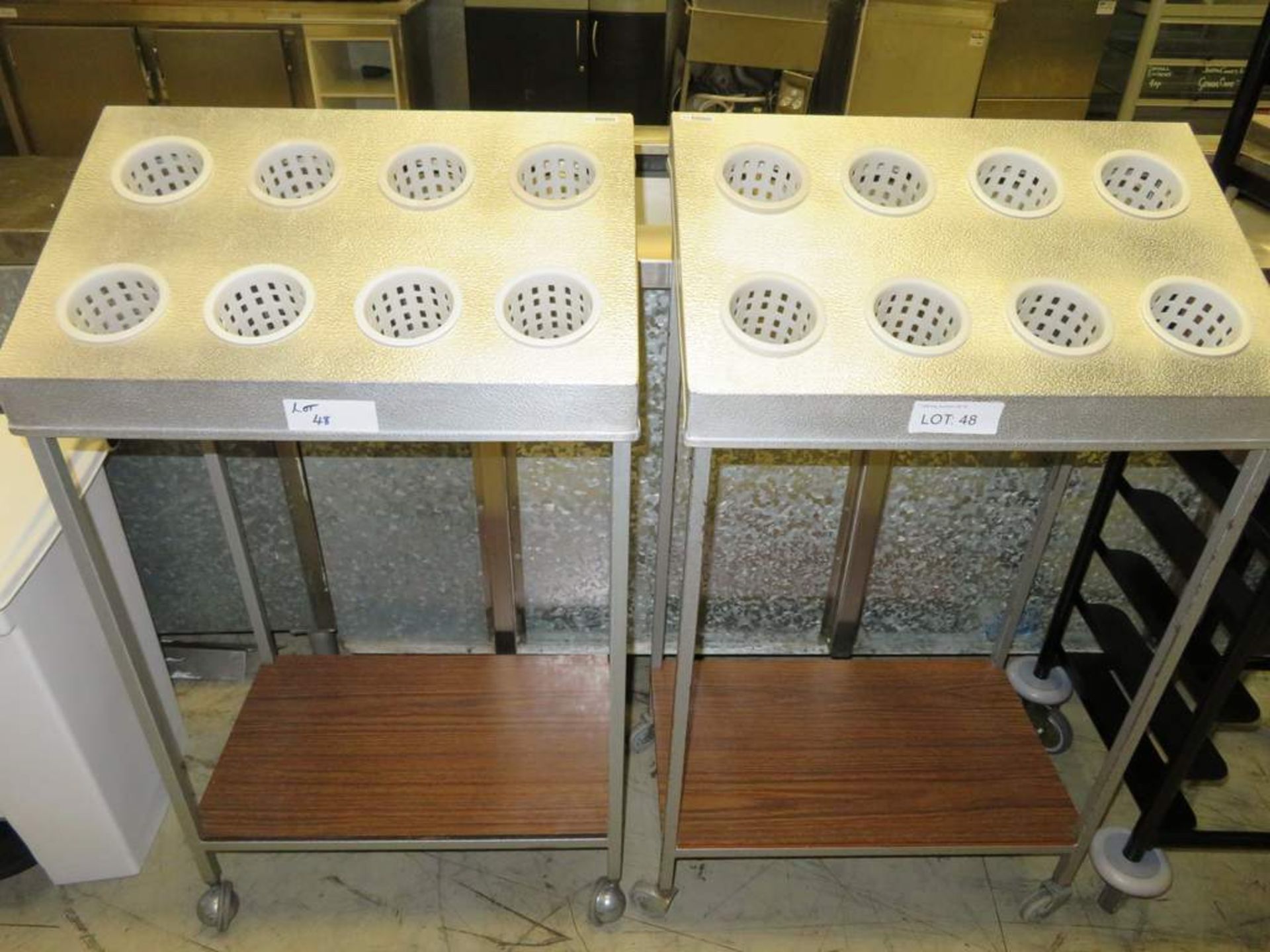 Trolley Tray Rack and 2x Condiment racks - Image 2 of 4