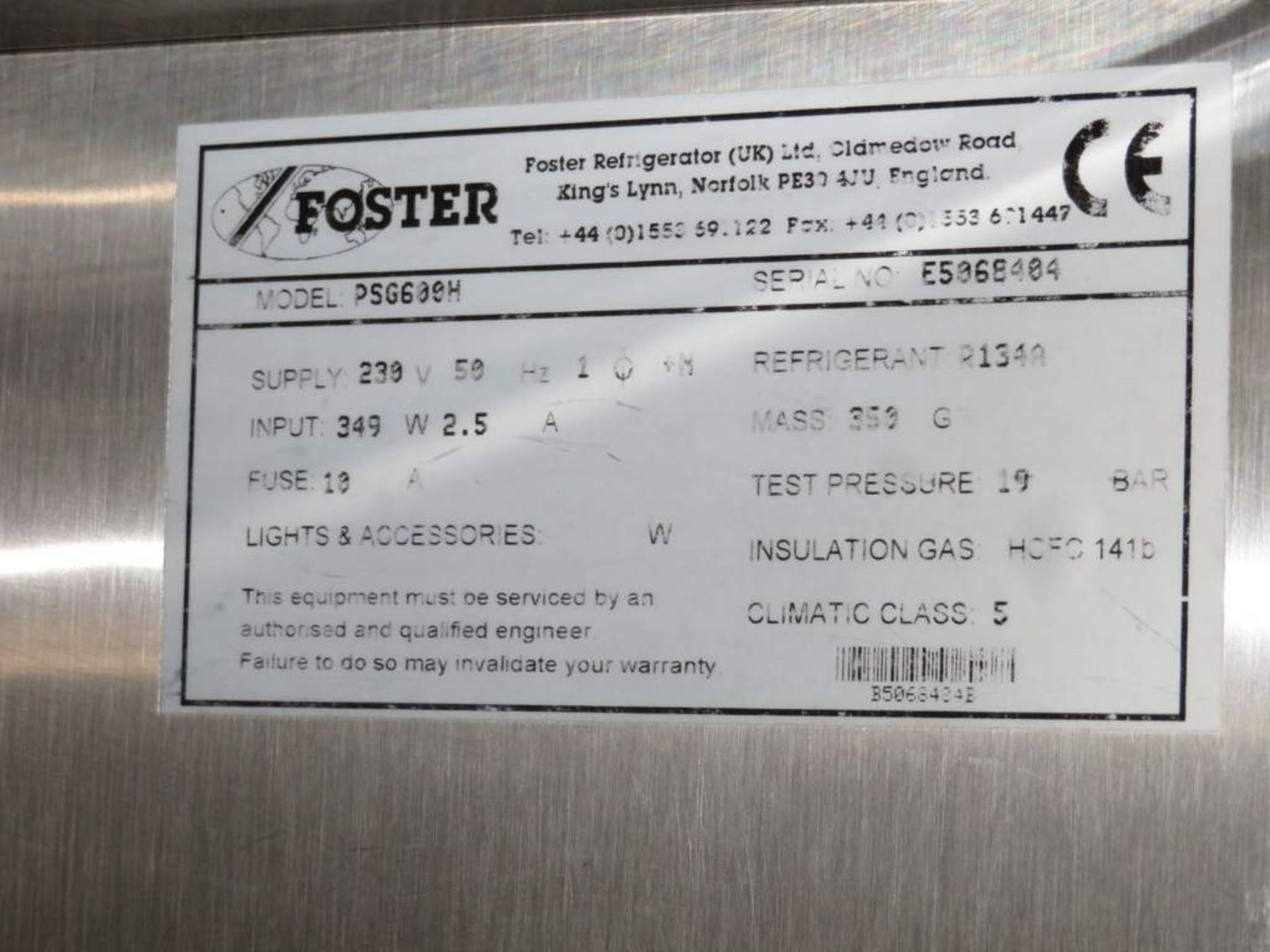 Foster PSG600H stainless steel fridge - E5068404 - Image 5 of 7