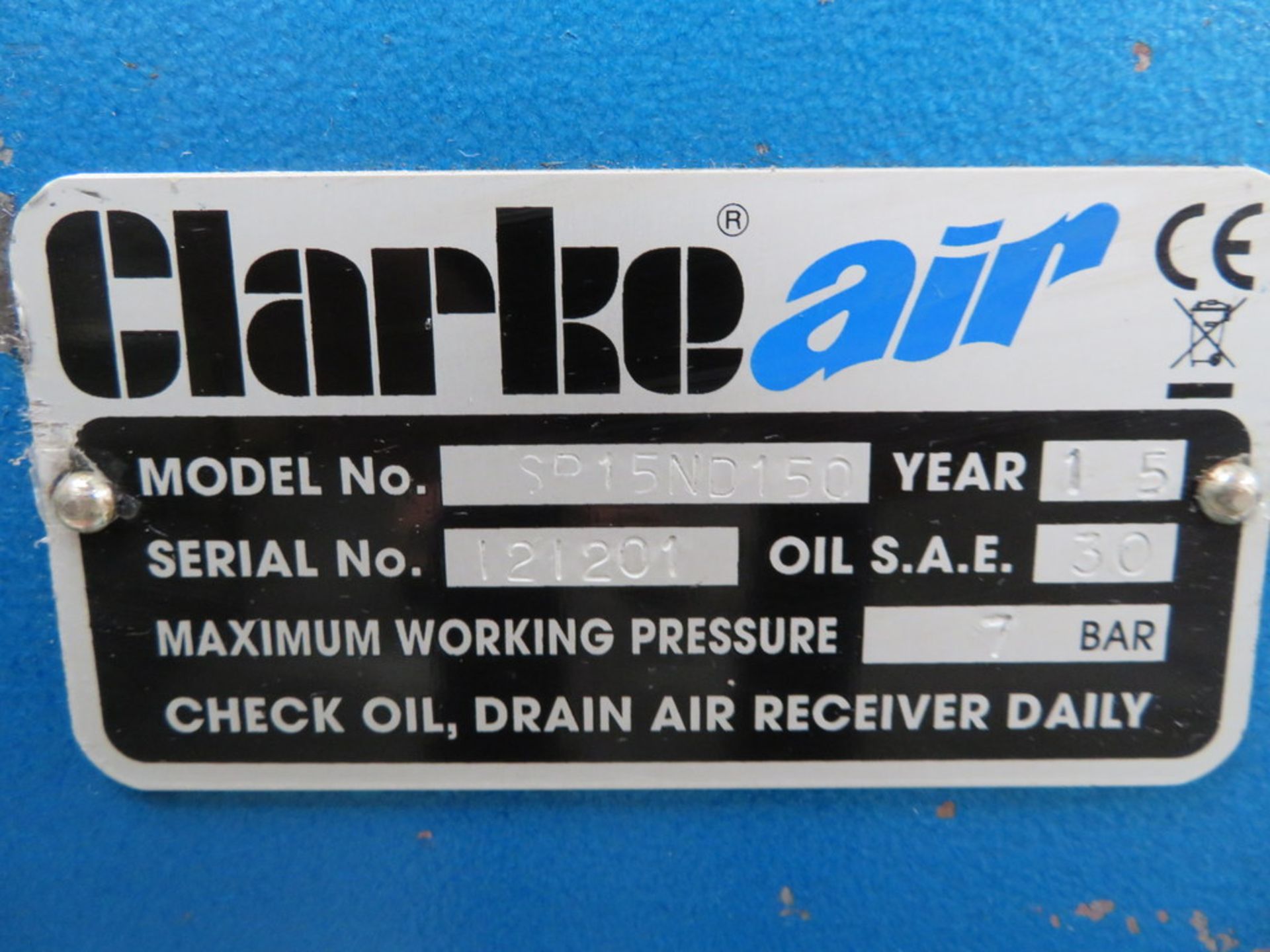 2015 Clarke Air 7 Bar petrol powered Compressor - Image 4 of 4